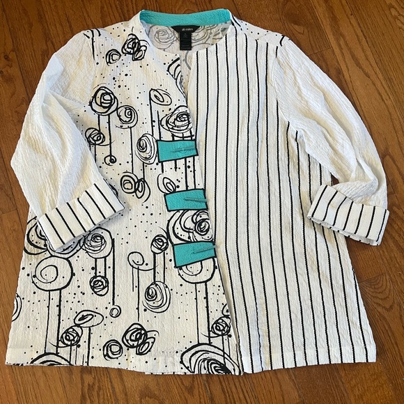 Ali Miles MOONLIGHT WHITE & BLACK SWING JACKET - Picture 8 of 12